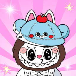 Labubu Coloring by Number