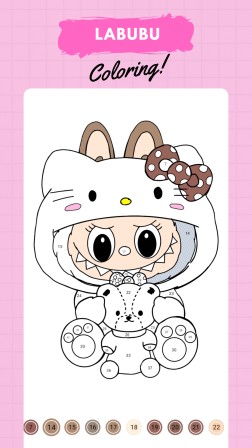 Labubu Coloring by Number